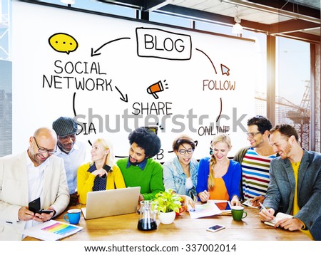 Blog Blogging Comunication Connect Data Social Concept