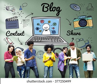 Blog Homepage Content Social Media Online Concept