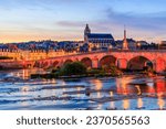 Blois, France. Loire valley. View of medieval town and royal castle.