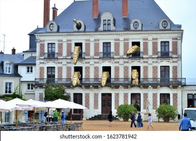 Blois,France,7/3/2013,view Of The Maison De La Magie Dragon Heads.