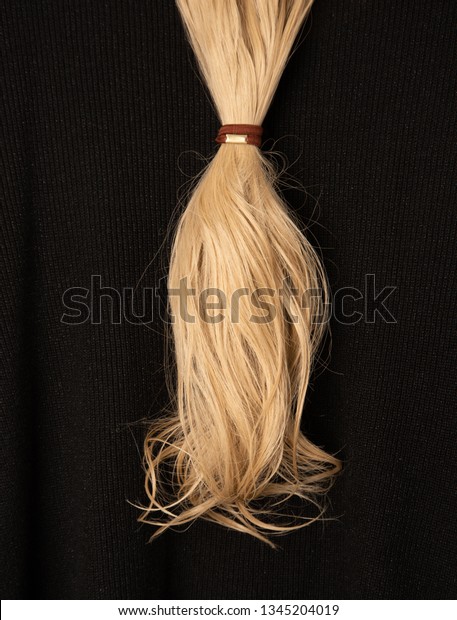 Blond Auburn Ladies Curly Hair Against Stock Photo Edit Now