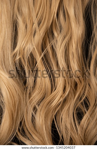 Blond Auburn Ladies Curly Hair Against Stock Photo Edit Now