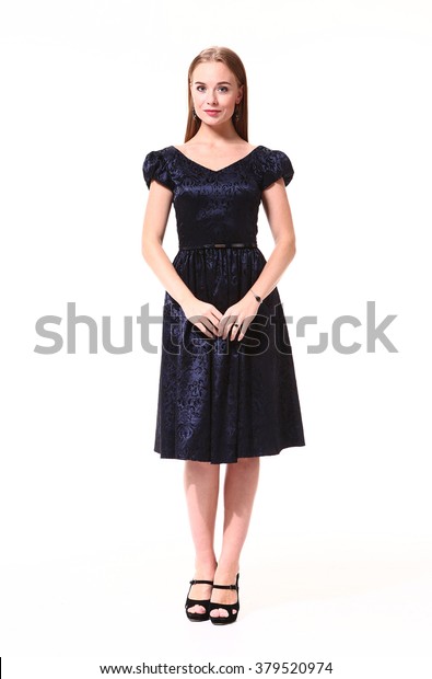 Blond Fashion Model Girl Straight Hair Stock Photo Edit Now