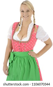 Blond German Woman Dirndl Traditional Dress Stock Photo 1106070344 ...