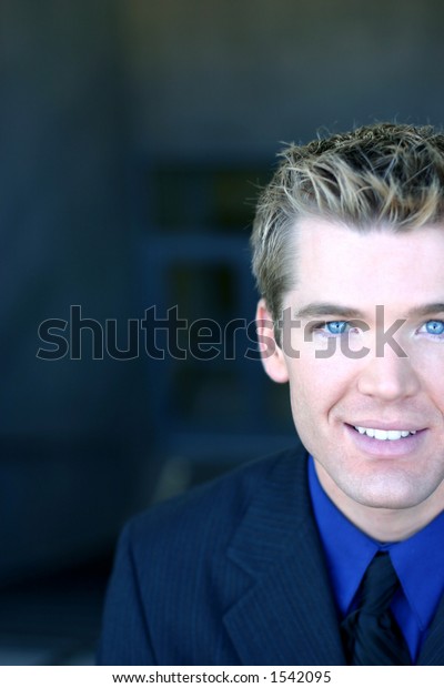 Blond Hair Blue Eye Business Man Stock Photo Edit Now 1542095
