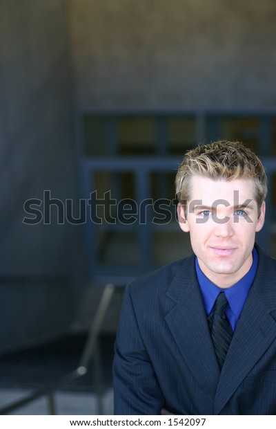 Blond Hair Blue Eye Business Man Stock Photo Edit Now 1542097