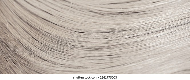 Blond hair close-up as a background. Women's long blonde hair. Beautifully styled wavy shiny curls. Hair coloring. Hairdressing procedures, extension. White hair - Shutterstock ID 2241975003