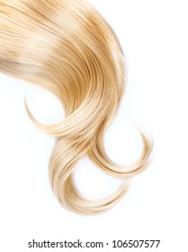 Blond Hair Isolated On White