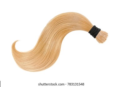 Blond Hair Isolated On White Background