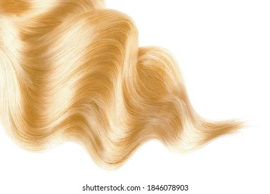 Blond shiny hair on white background, isolated - Shutterstock ID 1846078903