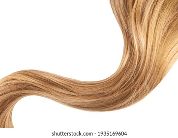 Blond Shiny Hair Wave Isolated On White