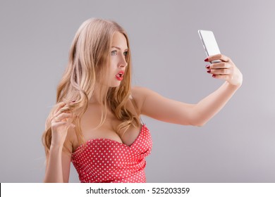 Sexy Blonde Selfie Stock Photos Images Photography Shutterstock