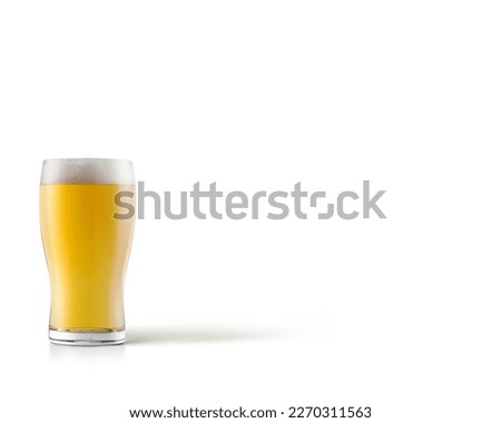 Blonde Beer Glass isolated on white background