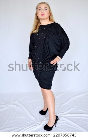 Blonde beutiful model tattoo piercing alternative full leight isolated white background dark back clothes party dress vintge  braided hair smiling expressive laugning confident plus size pretty girl