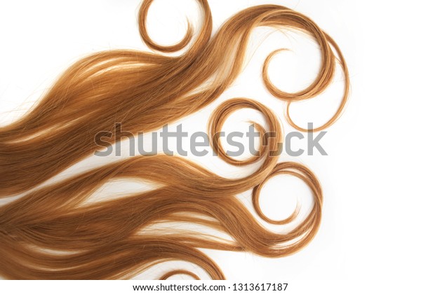 Blonde Curls Hair Isolated On White Stock Photo Edit Now 1313617187