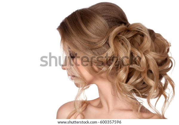 Blonde Girl Curly Hair Haircut Smooth Stock Photo Edit Now