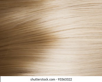 Blonde Hair. Blond Hair Texture, Close-up. Beautiful Healthy Long Blonde Hair Close-up Texture. Dyed Smooth White Hair Background, Coloring, Extensions, Cure, Treatment Concept