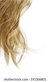 Blonde Hair On White Background