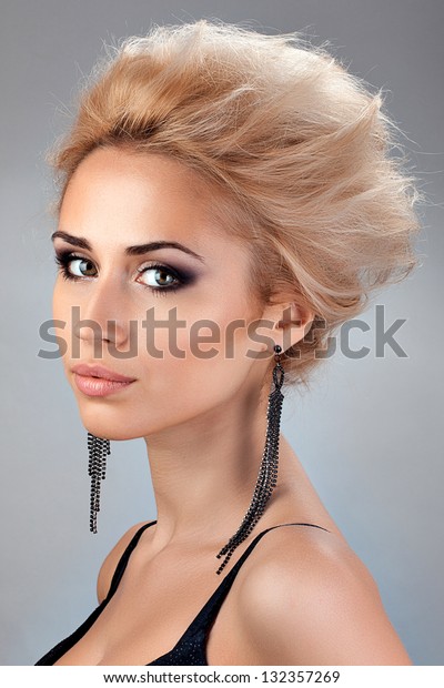 Blonde Hair Portrait Beautiful Blonde Short Stock Photo Edit Now