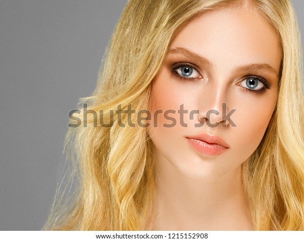 Blonde Hair Woman Beauty Face Skin Stock Photo Edit Now 1215152908