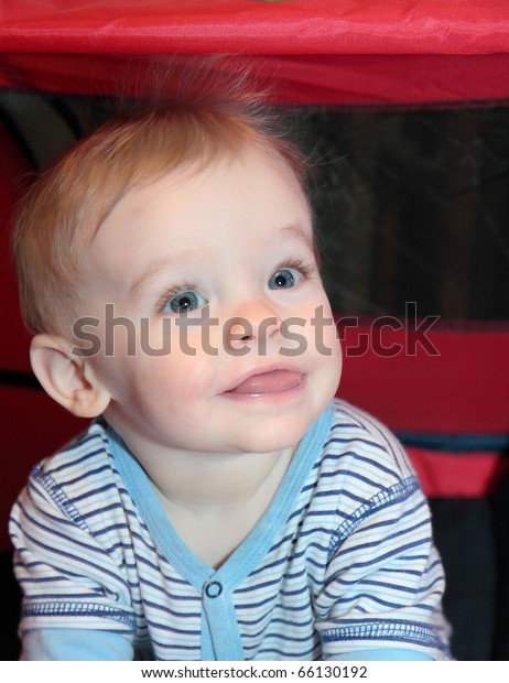 Blonde Haired Blue Eyed Caucasian Baby Stock Photo Edit Now 66130192