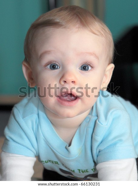 Blonde Haired Blue Eyed Caucasian Baby Stock Photo Edit Now 66130231