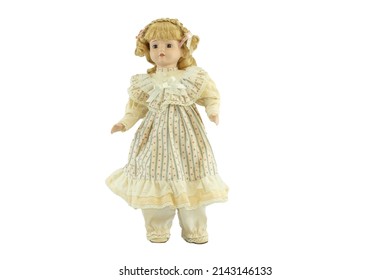 Blonde Haired Brown Eyed Vintage Doll with Head Braid