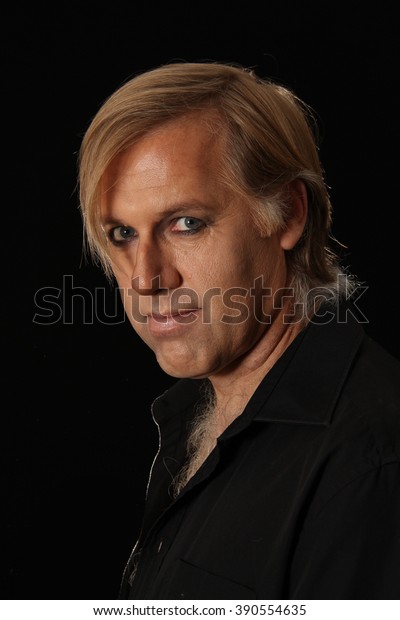 Blonde Man Short Hair Long Fringe Stock Photo Edit Now 390554635