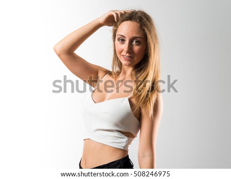 blonde teen posing Teen lesbian sex vid