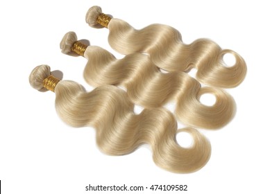 Blonde Virgin Body Wave Human Hair Weave Extensions