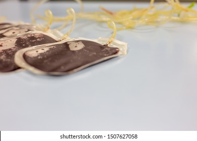 Blood In The Blood Bag On The Table In The Laboratory