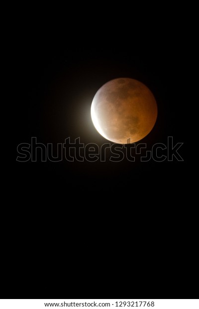 Blood moon and eclipse\
moon