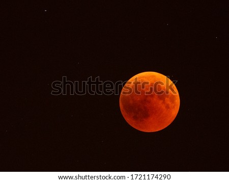 Blood moon shot during the eclipse on 27th July 2018