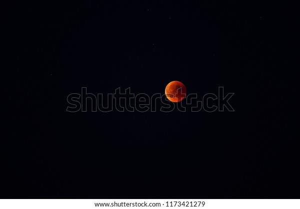 Blood moon, a total lunar\
eclipse