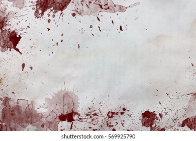 Blood On Aged Paper Background