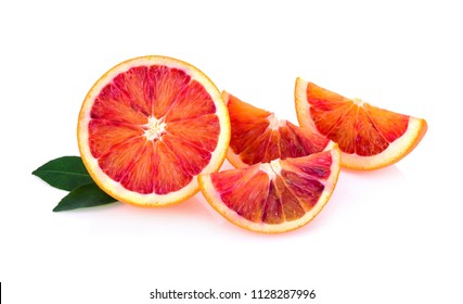 Blood Orange Isolated On White Background