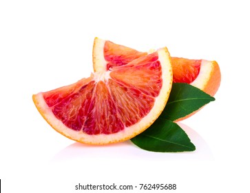 Blood Orange Isolated On White Background