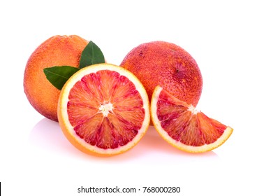 blood orange isolated on white background