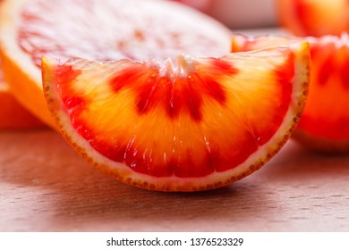 Blood Orange And Juice On A Dark Background