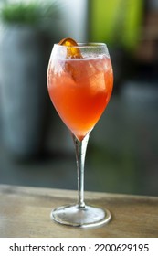 Blood Orange And Prosecco Wine Spritzer Mimosa Cocktail