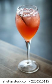 Blood Orange And Prosecco Wine Spritzer Mimosa Cocktail