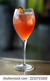 Blood Orange And Prosecco Wine Spritzer Mimosa Cocktail