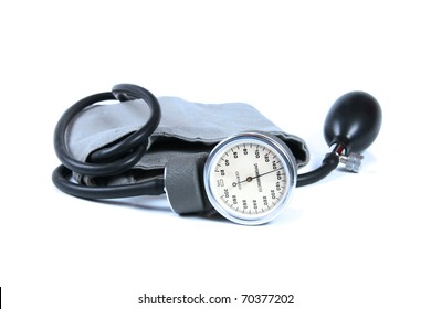 Blood Pressure Gauge Isolated On White Background