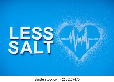 Blood Pressure And Hypertension. Eat Less Salt And Low Sodium Diet