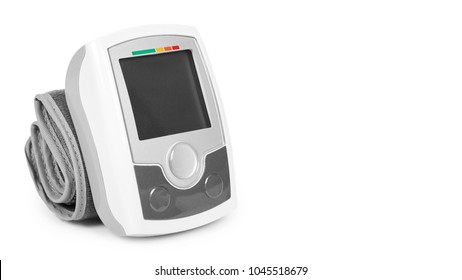 blood pressure measurement equipment tensiometer isolated on white background. copy space, template. - Shutterstock ID 1045518679