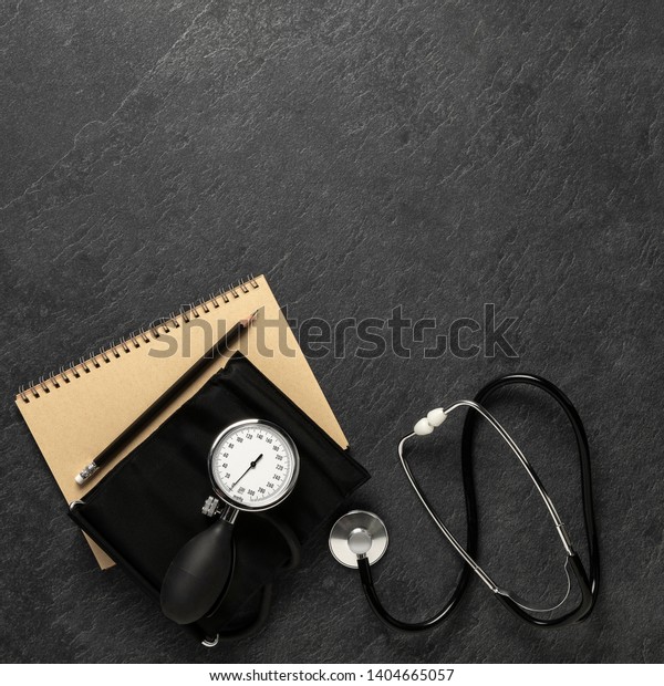 Blood Pressure Meter Stethoscope Above On Stock Photo Edit Now