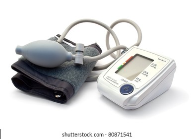 Blood Pressure Monitor Isolated On White.