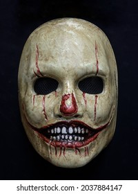 Blood Psycho Face Mask Isolated Against Black Background