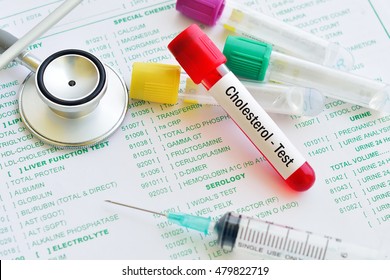 Blood Sample For Cholesterol Test
