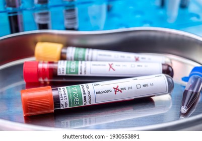 Blood Sample From Ebola Patient, Positive Result, Conceptual Image